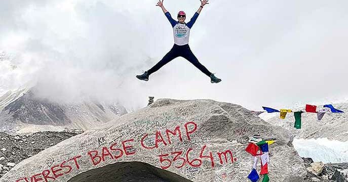 Mount Everest base camp Running Everest Marathon takes a community to reach your goals