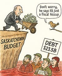 Saskatchewan blew past its budget by nearly $1B in 2024. Debt has more than doubled under Moe—now at $23.5B